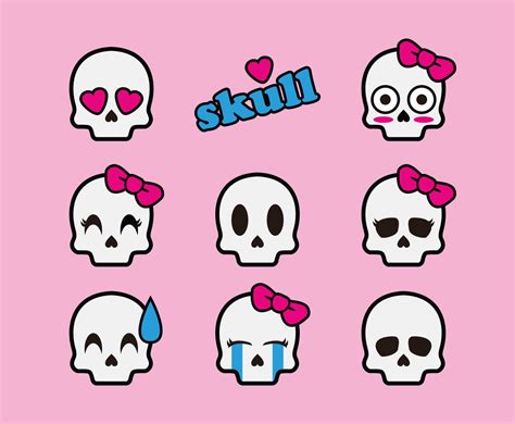 cute skull vector